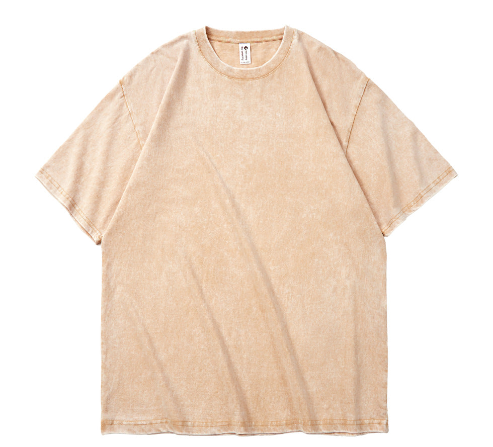 Heavyweight Washed Cotton Streetwear T-Shirt
