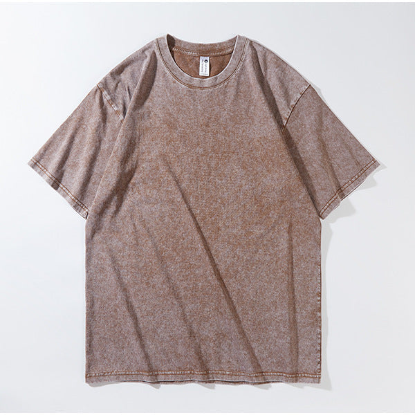 Heavyweight Washed Cotton Streetwear T-Shirt